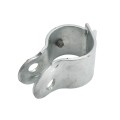 3" (2 7/8" OD) Industrial Round Post Collar Hinge - Hook & Eye Interlocking Style Gate Hinge (Set Screw) HDG Pressed Steel - CHHE-3