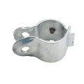 3" (2 7/8" OD) Industrial Round Post Collar Hinge - Hook & Eye Interlocking Style Gate Hinge (Set Screw) HDG Pressed Steel - CHHE-3