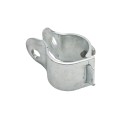 3" (2 7/8" OD) Industrial Round Post Collar Hinge - Hook & Eye Interlocking Style Gate Hinge (Set Screw) HDG Pressed Steel - CHHE-3