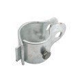 3" (2 7/8" OD) Industrial Round Post Collar Hinge - Hook & Eye Interlocking Style Gate Hinge (Set Screw) HDG Pressed Steel - CHHE-3