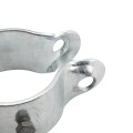 4 1/2" (4 1/2" OD) Industrial Round Post Collar Hinge - Hook & Eye Interlocking Style Gate Hinge (Set Screw) HDG Pressed Steel - CHHE-412