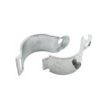 4 1/2" (4 1/2" OD) Industrial Round Post Collar Hinge - Hook & Eye Interlocking Style Gate Hinge (Set Screw) HDG Pressed Steel - CHHE-412