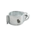 4 1/2" (4 1/2" OD) Industrial Round Post Collar Hinge - Hook & Eye Interlocking Style Gate Hinge (Set Screw) HDG Pressed Steel - CHHE-412