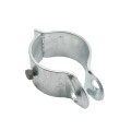 4 1/2" (4 1/2" OD) Industrial Round Post Collar Hinge - Hook & Eye Interlocking Style Gate Hinge (Set Screw) HDG Pressed Steel - CHHE-412