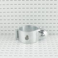 4 1/2" (4 1/2" OD) Industrial Round Post Collar Hinge - Hook & Eye Interlocking Style Gate Hinge (Set Screw) HDG Pressed Steel - CHHE-412