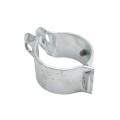 4 1/2" (4 1/2" OD) Industrial Round Post Collar Hinge - Hook & Eye Interlocking Style Gate Hinge (Set Screw) HDG Pressed Steel - CHHE-412