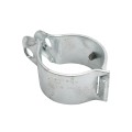 4 1/2" (4 1/2" OD) Industrial Round Post Collar Hinge - Hook & Eye Interlocking Style Gate Hinge (Set Screw) HDG Pressed Steel - CHHE-412