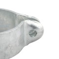 6 5/8" (6 5/8" OD) Industrial Round Post Collar Hinge - Hook & Eye Interlocking Style Gate Hinge (Set Screw) HDG Pressed Steel - CHHE-658