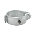 6 5/8" (6 5/8" OD) Industrial Round Post Collar Hinge - Hook & Eye Interlocking Style Gate Hinge (Set Screw) HDG Pressed Steel - CHHE-658