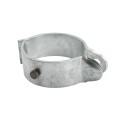 6 5/8" (6 5/8" OD) Industrial Round Post Collar Hinge - Hook & Eye Interlocking Style Gate Hinge (Set Screw) HDG Pressed Steel - CHHE-658