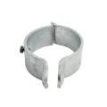 6 5/8" (6 5/8" OD) Industrial Round Post Collar Hinge - Hook & Eye Interlocking Style Gate Hinge (Set Screw) HDG Pressed Steel - CHHE-658