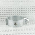6 5/8" (6 5/8" OD) Industrial Round Post Collar Hinge - Hook & Eye Interlocking Style Gate Hinge (Set Screw) HDG Pressed Steel - CHHE-658