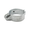 6 5/8" (6 5/8" OD) Industrial Round Post Collar Hinge - Hook & Eye Interlocking Style Gate Hinge (Set Screw) HDG Pressed Steel - CHHE-658