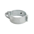 6 5/8" (6 5/8" OD) Industrial Round Post Collar Hinge - Hook & Eye Interlocking Style Gate Hinge (Set Screw) HDG Pressed Steel - CHHE-658