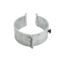 6 5/8" (6 5/8" OD) Industrial Round Post Collar Hinge - Hook & Eye Interlocking Style Gate Hinge (Set Screw) HDG Pressed Steel - CHHE-658