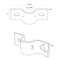 Chain Link 4" Industrial Facia / Side Wall Mount Chain Link Fence Bracket (Heavy Duty Pressed Steel Hot Dip Galvanized)