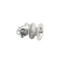 Chain Link 2 1/2" [2 3/8" OD] Round Post x 1 5/8" Round Gate Frame Mini Cantilever Roller w/ Safety Cover for Sliding Gates (Malleable Steel)