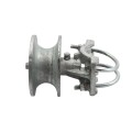 Chain Link 4" Round Post x 2 1/2" [2 3/8" OD] Heavy Duty Round Gate Frame Cantilever Roller for Sliding Gates (Malleable Steel) (Cantilever Roller)