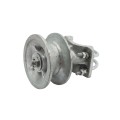 Chain Link 4" Round Post x 2 1/2" [2 3/8" OD] Heavy Duty Round Gate Frame Cantilever Roller for Sliding Gates (Malleable Steel) (Cantilever Roller)
