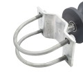 Chain Link 6 5/8" Round Post x 2 1/2" [2 3/8" OD] Round Gate Frame Nylon Cantilever Roller for Sliding Gates