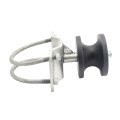 Chain Link 6 5/8" Round Post x 2 1/2" [2 3/8" OD] Round Gate Frame Nylon Cantilever Roller for Sliding Gates