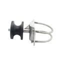 Chain Link 6 5/8" Round Post x 2 1/2" [2 3/8" OD] Round Gate Frame Nylon Cantilever Roller for Sliding Gates
