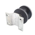 Chain Link 4" Round Post x 2 1/2" [2 3/8" OD] Round Gate Frame Nylon Cantilever Roller for Sliding Gates (Malleable Steel) (Cantilever Roller)