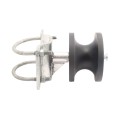 Chain Link 4" Round Post x 2 1/2" [2 3/8" OD] Round Gate Frame Nylon Cantilever Roller for Sliding Gates (Malleable Steel) (Cantilever Roller)