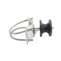 Chain Link 8 5/8" Round Post x 2 1/2" [2 3/8" OD] Round Gate Frame Nylon Cantilever Roller for Sliding Gates (Malleable Steel)