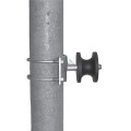 Chain Link 8 5/8" Round Post x 2 1/2" [2 3/8" OD] Round Gate Frame Nylon Cantilever Roller for Sliding Gates (Malleable Steel)