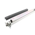 Chain Link Fence Gate DAC 48" Black Detex Standard Exit Bar Kit with Mounting Plate (Anodized Aluminum)