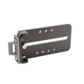 Chain Link Fence Gate DAC 48" Black Detex Standard Exit Bar Kit with Mounting Plate (Anodized Aluminum)