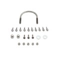 Chain Link DAC Standard Detex 36" Exit Bar Kit w/ Adjustable Silver Mounting Plate (Stainless Steel)