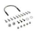Chain Link DAC Standard Detex 36" Exit Bar Kit w/ Adjustable Silver Mounting Plate (Stainless Steel)