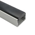 Chain Link Fence Gate DAC 36" Black Detex Superior Exit Bar Kit with Mounting Plate and Lock Box (Anodized Aluminum)