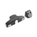 Chain Link Fence Gate DAC 36" Black Detex Superior Exit Bar Kit with Mounting Plate and Lock Box (Anodized Aluminum)