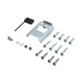 Chain Link Fence Gate DAC 36" Black Detex Superior Exit Bar Kit with Mounting Plate and Lock Box (Anodized Aluminum)