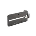 Chain Link Fence Gate DAC 36" Black Detex Superior Exit Bar Kit with Mounting Plate and Lock Box (Anodized Aluminum)