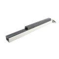 Chain Link Fence Gate DAC 36" Black Detex Superior Exit Bar Kit with Mounting Plate and Lock Box (Anodized Aluminum)