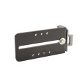 Chain Link Fence Gate DAC 48" Black Detex Superior Exit Bar Kit with Mounting Plate and Lock Box (Anodized Aluminum) (Panic Bars)