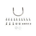 Chain Link Fence Gate DAC 48" Black Detex Superior Exit Bar Kit with Mounting Plate and Lock Box (Anodized Aluminum) (Panic Bars)