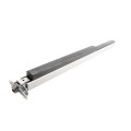 Chain Link Fence Gate DAC 48" Black Detex Superior Exit Bar Kit with Mounting Plate and Lock Box (Anodized Aluminum) (Panic Bars)