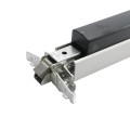 Chain Link Fence Gate DAC 48" Black Detex Superior Exit Bar Kit with Mounting Plate and Lock Box (Anodized Aluminum) (Panic Bars)