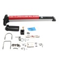 Chain Link Fence Gate DAC 36" Black Detex Superior Alarmed Exit Bar Kit with Adjustable Mounting Plate & Lock Box (Anodized Aluminum) (Exit Bar)