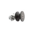 Chain Link 2 1/2" [2 3/8" OD] Round Post x 1 5/8" Round Gate Frame Premium Nylon Mini Cantilever Roller w/ Safety Cover for Sliding Gates (Galvanized Pressed Steel)
