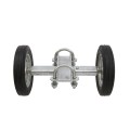 Chain Link Fence Double Wheel Gate Carrier w/ 8" Solid Rubber Wheels for Sliding Gates - Gate Rut Runner