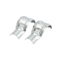 Chain Link 3 1/2" x 1 5/8" Black End Rail Clamp - Rail Band, T Clamp (Galvanized Steel) 