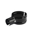 Chain Link 4" x 1 5/8" Black End Rail Clamp - Rail Band, T Clamp