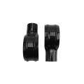 Chain Link 4" x 1 5/8" Black End Rail Clamp - Rail Band, T Clamp