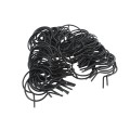 EZ Twist 2 1/2" (2 3/8" OD) x 8 Gauge Preformed Steel Tie Wire - Fence Ties - 100 Pack (Black Vinyl Coated)